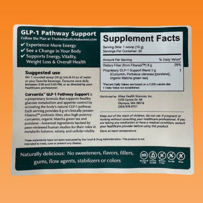 Thumbnail: Corvantix supplement facts and nutritional information label