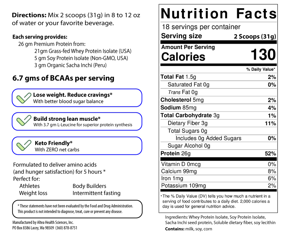 Thumbnail: Timed-Release Protein nutrition facts and serving information